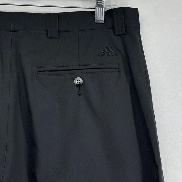Adidas Golf Pants Men's Size 34 Chino Flat Front Straight Leg Performance Black - Picture 5 of 10